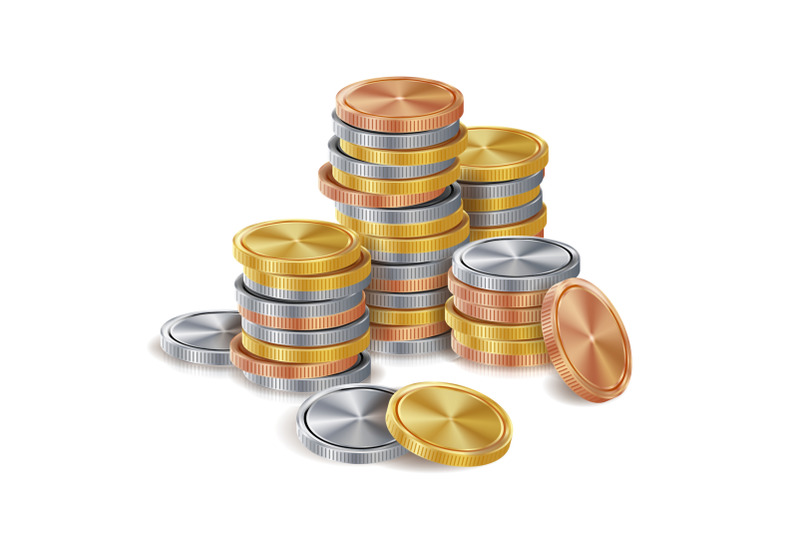 gold-silver-bronze-copper-coins-stacks-vector-golden-finance-icons-sign-success-banking-cash-symbol-realistic-isolated-illustration