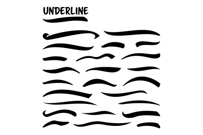 underline-stroke-set-handmade-stroke-lines-isolated-on-white-background-typography-design-handmade-vintage-elements-for-poster-banner-print-invitation-greeting-card-design-vector-illustration