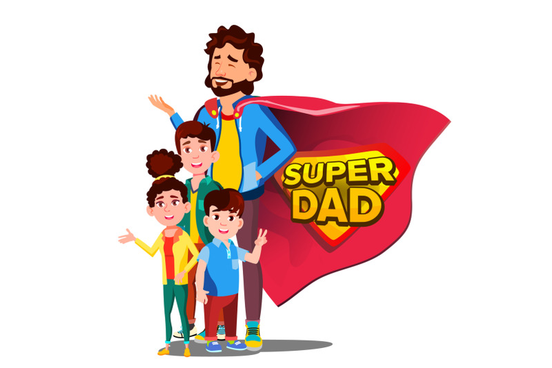 super-dad-vector-father-s-day-shield-badge-isolated-flat-cartoon-illudtration