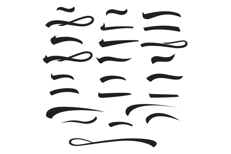 set-of-underlines-lettering-lines-vector-illustration-handwritten-mark