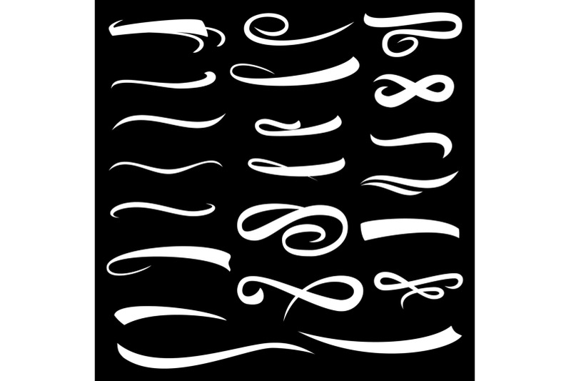 set-of-white-hand-lettering-convex-underlines-with-shadow-isolated-vintage-elements-for-your-design-vector-illustration-handwritten-marker