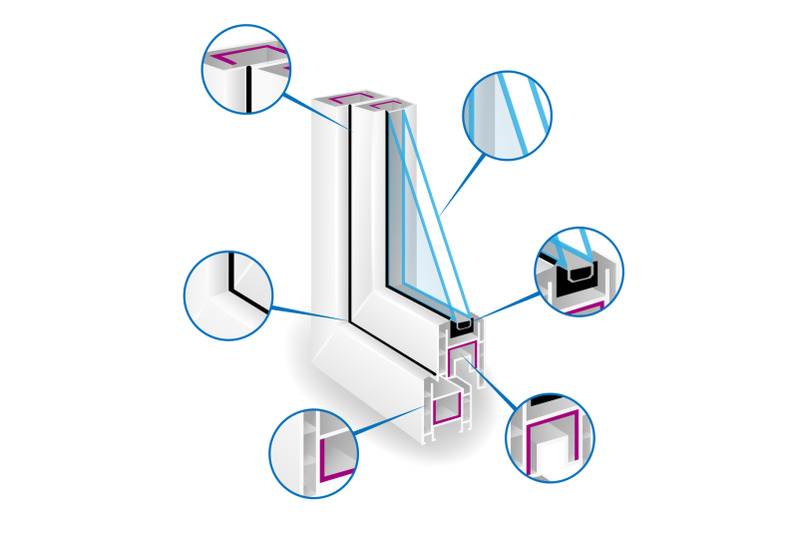 plastic-window-frame-profile-infographic-templeate-vector-illustration-of-structure