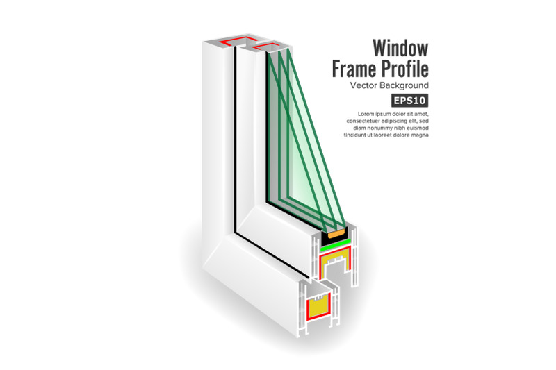 window-frame-structure-three-transparent-glass-vector-illustration