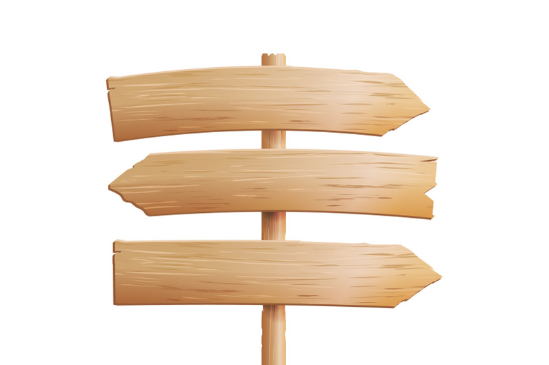 wooden-signboards-vector-empty-wood-material-elements-in-cartoon-style-isolated-on-white-background