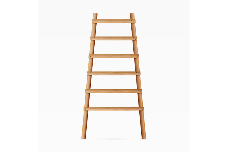 wooden-ladder-vector-isolated-on-white-background-realistic-illustration