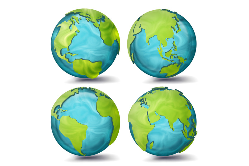 world-map-vector-3d-planet-set-earth-with-continents-eurasia-australia-oceania-north-america-south-america-africa-europe-sphere-flip-different-angles-isolated-illustration