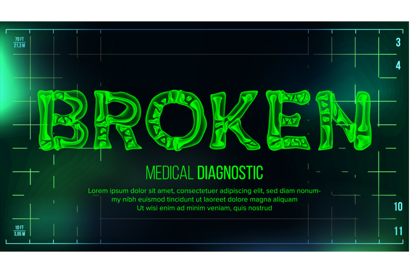 broken-banner-vector-medical-background-transparent-roentgen-x-ray-text-with-bones-radiology-3d-scan-medical-health-typography-futuristic-technology-illustration