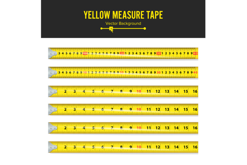 yellow-measure-tape-vector-measure-tool-equipment-in-inches-several-variants-proportional-scaled