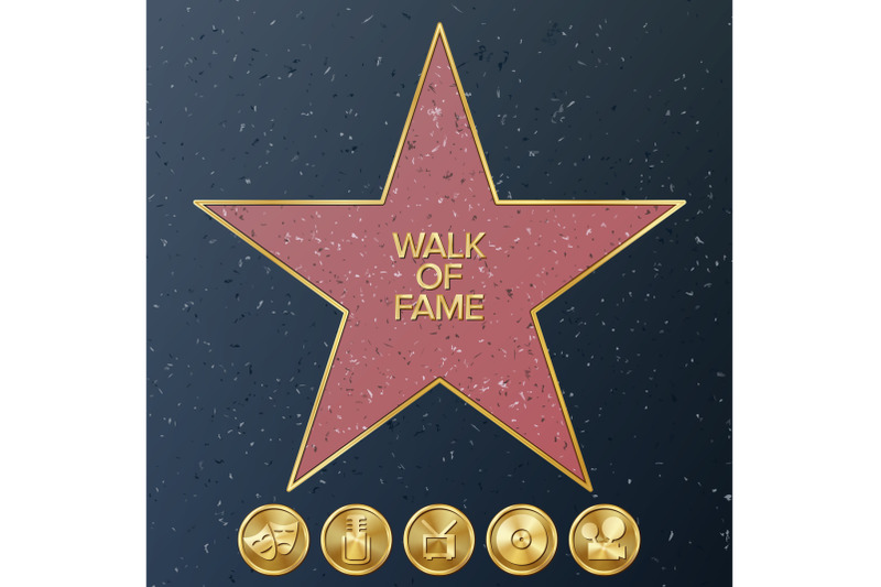 hollywood-walk-of-fame-vector-star-illustration-famous-sidewalk-boulevard