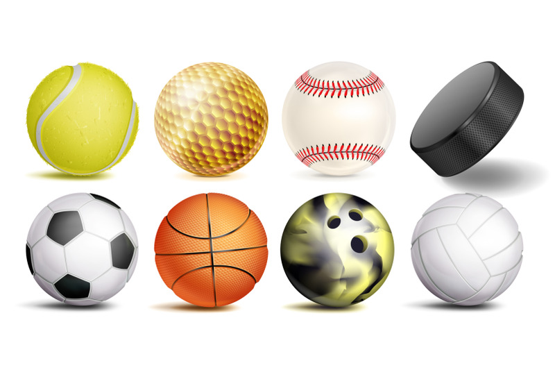 sport-balls-vector-set-of-soccer-basketball-bowling-tennis-golf-volleyball-baseball-balls-hockey-puck-isolated-illustration