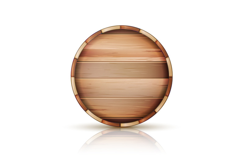 barrel-wooden-sign-vector-3d-icon-set-isolated-on-white-background