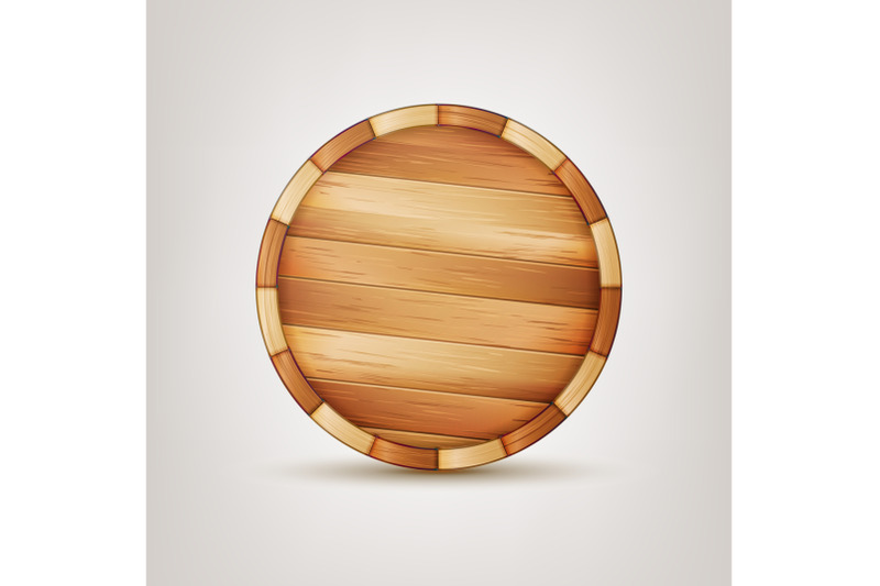 barrel-wooden-sign-vector-wooden-3d-icon-illustration