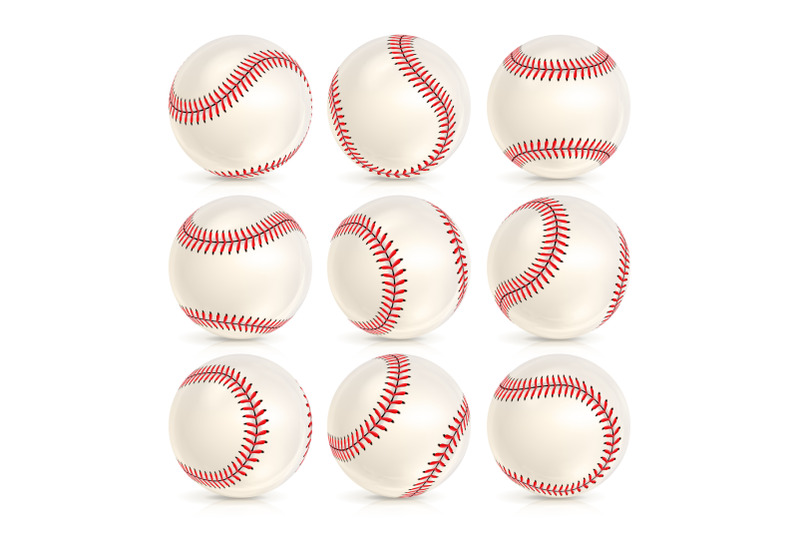 baseball-leather-ball-close-up-set-isolated