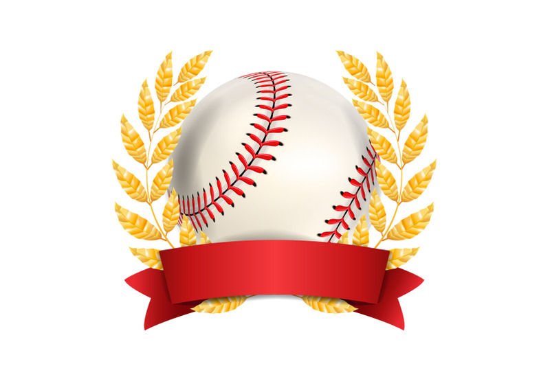 baseball-award-vector-sport-banner-background-white-ball-red-stitches-red-ribbon-laurel-wreath-3d-realistic-isolated-illustration