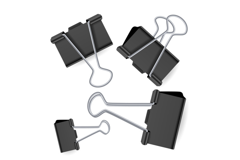 small-binder-clips-vector-isolated