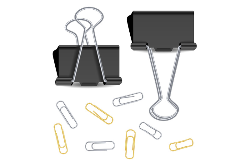 small-binder-clips-vector-isolated-on-white-realistic-paper-clip-set