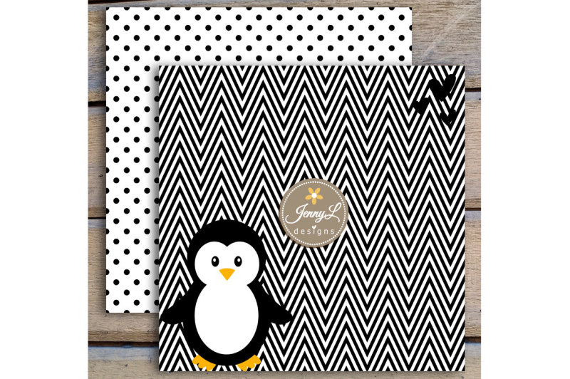 penguin-digital-papers-and-clipart