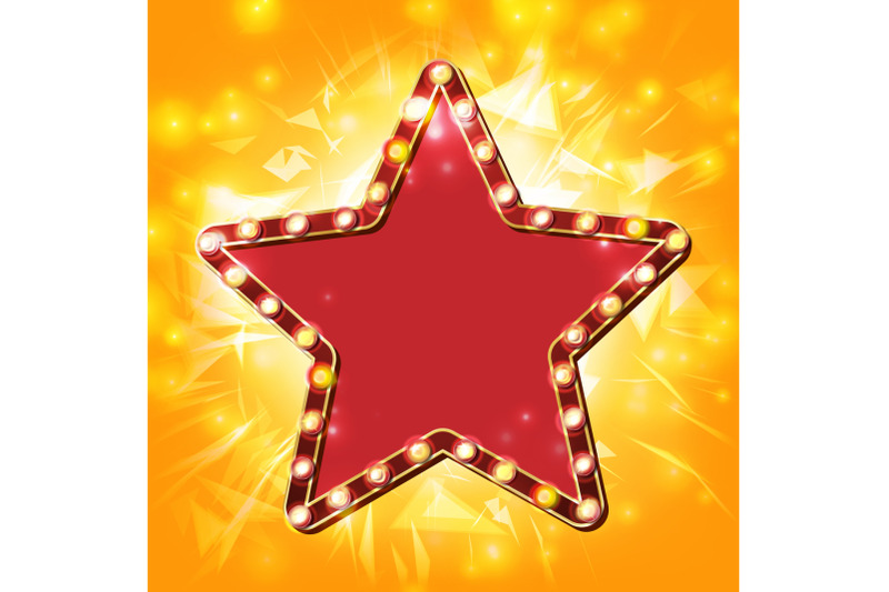 star-frame-vector-golden-star-shape-with-lights-award-ceremony-event-concept-shine-lamp-event-illustration