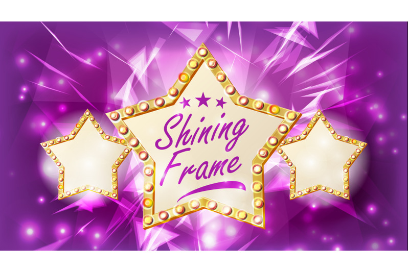 star-frame-vector-three-golden-star-shape-with-lights-rays-award-ceremony-event-concept-shine-lamp-event-illustration