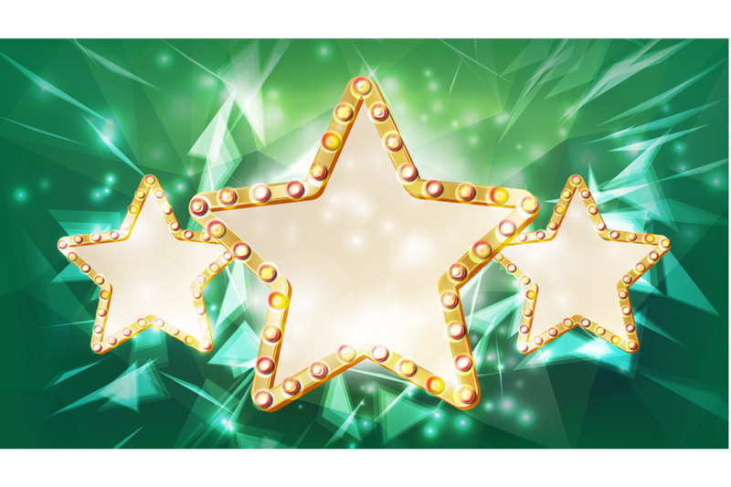 gold-star-frame-vector-beauty-diamond-three-star-emblem-rays-shine-lamp-advertising-design-element-decoration-illustration