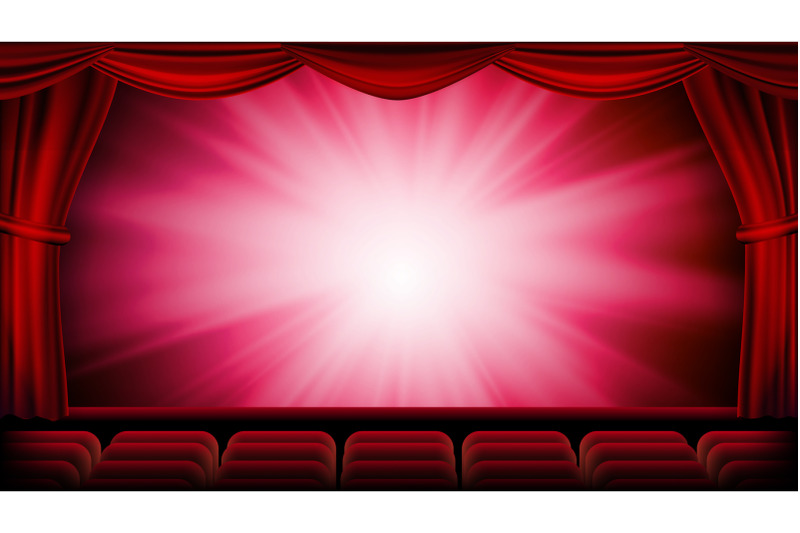 red-theater-curtain-vector-red-background-theater-opera-or-cinema-closed-scene-banner-placard-poster-template-realistic-red-drapes-illustration