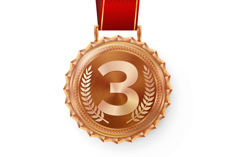 bronze-medal-vector-bronze-copper-3rd-place-badge-sport-game-bronze-challenge-award-red-ribbon-isolated-olive-branch-realistic-illustration