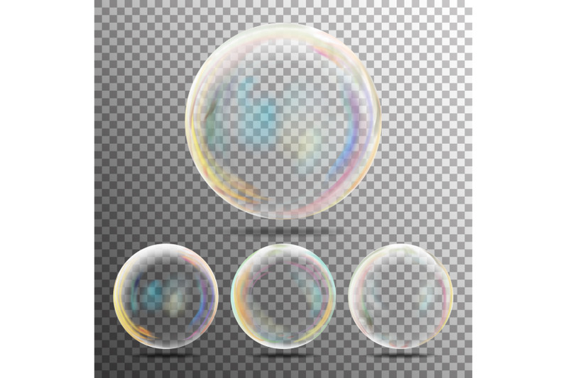 realistic-soap-bubbles-with-rainbow-reflection