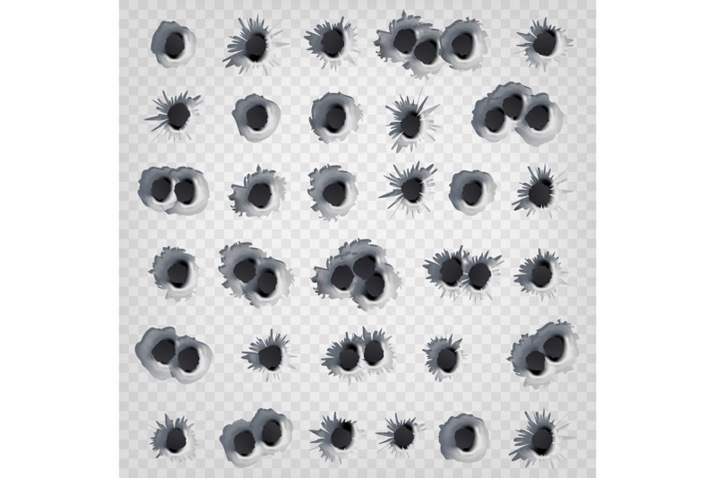 bullet-holes-set-vector-weapon-holes-isolated-on-transparent-background-illustration