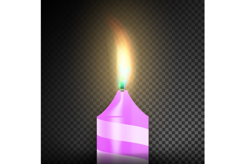 burning-3d-realistic-dinner-candles-dark-transparent-background