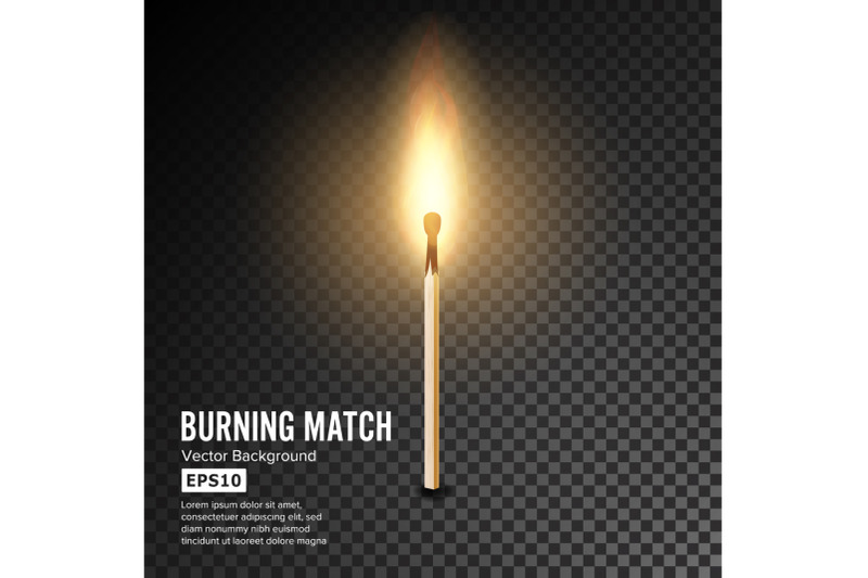 realistic-burning-match-vector