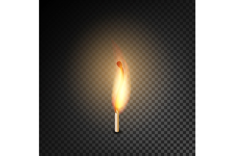 realistic-burning-match-vector