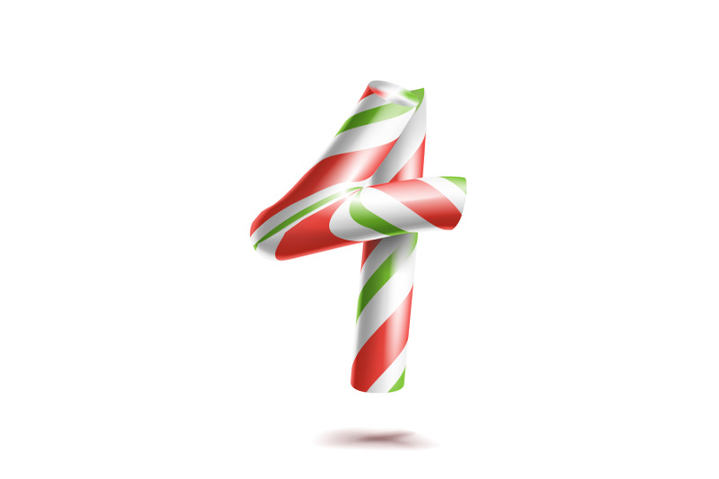 4-number-four-vector-3d-number-sign-figure-4-in-christmas-colours-red-white-green-striped-classic-xmas-mint-hard-candy-cane-new-year-design-isolated-on-white-illustration