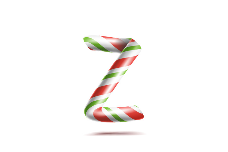 letter-z-vector-3d-realistic-candy-cane-alphabet-symbol-in-christmas-colours-new-year-letter-textured-with-red-white-typography-template-striped-craft-isolated-object-xmas-art-illustration