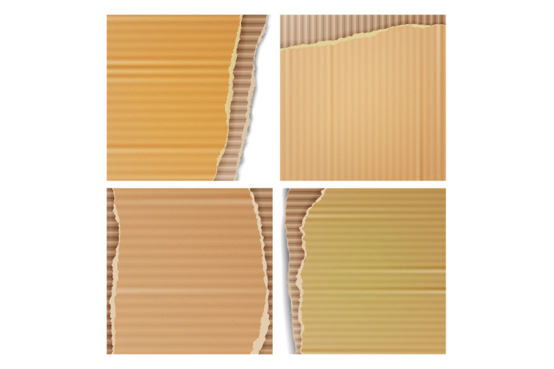 corrugated-cardboard-vector-set