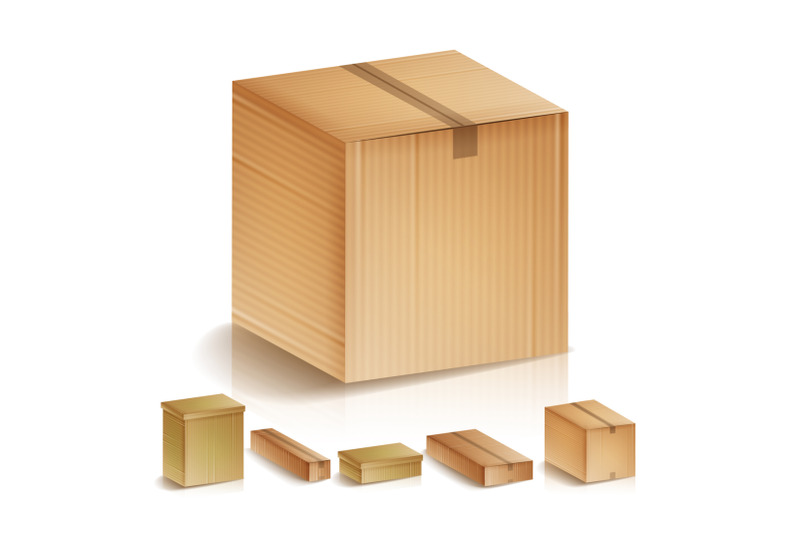 realistic-cardboard-boxes-set-isolated