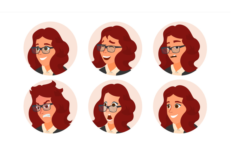 business-woman-avatar-vector-woman-face-emotions-set-female-creative-placeholder-modern-girl-comic-art-isolated-illustration