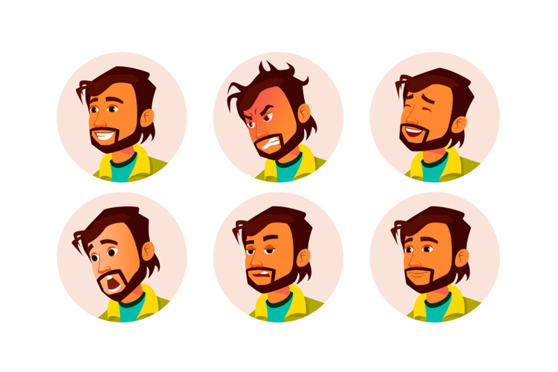 man-avatar-people-vector-facial-emotions-default-placeholder-indian-colored-member-angry-smile-face-silhouette-cartoon-character-illustration