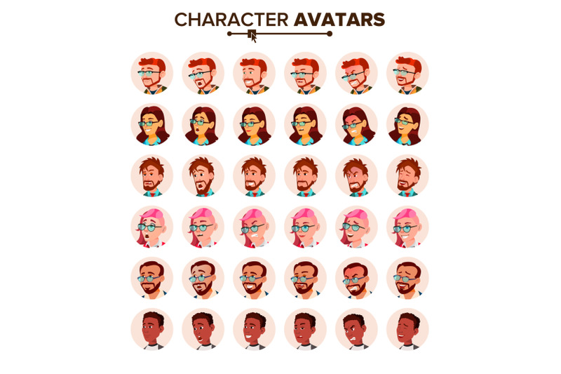 people-avatar-set-vector-man-woman-human-emotions-anonymous-male-female-icon-placeholder-person-shilouette-user-portrait-comic-emotions-handsome-manager-flat-cartoon-character-illustration