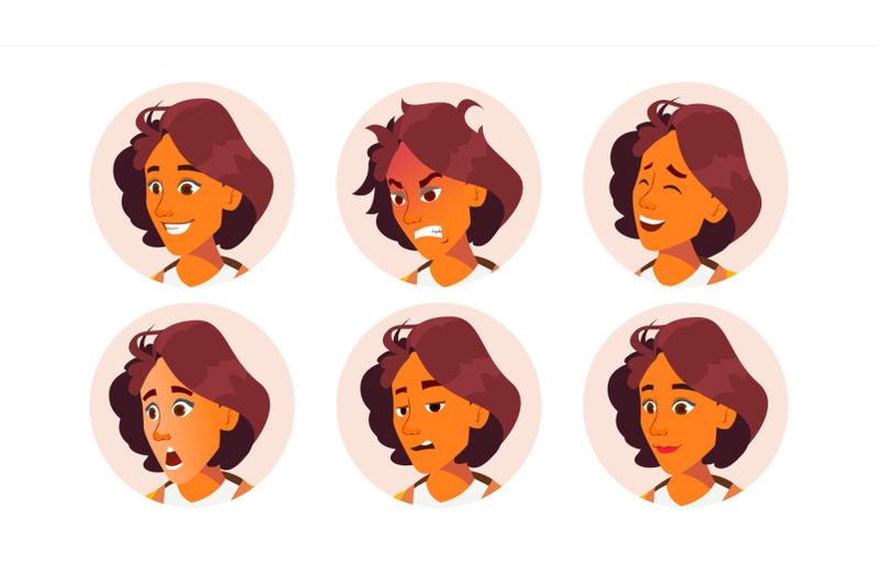 avatar-woman-vector-facial-emotions-icon-placeholder-face-silhouette-various-expression-office-worker-cartoon-character-illustration