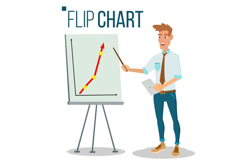 flip-chart-seminar-concept-vector-man-showing-presentation-flat-cartoon-isolated-illustration-business-info-graphic-pie-graph-briefcase