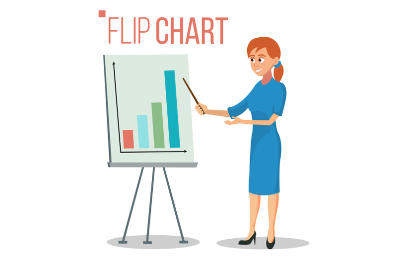 flip-chart-presentation-concept-vector-woman-showing-strategy-presentation-training-conference-meeting-flat-cartoon-isolated-illustration-business-info-graphic