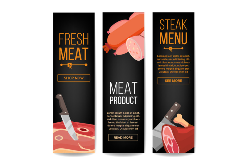 meat-product-vertical-promo-banners-vector-for-grill-bar-promo-design-isolated-illustration