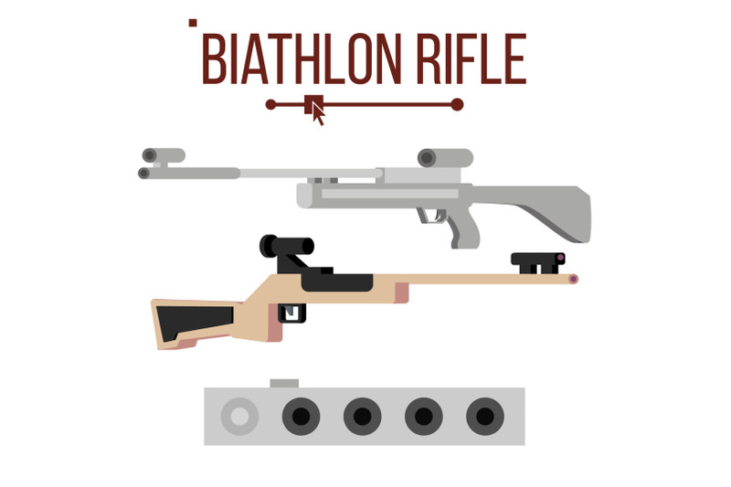 biathlon-rifle-vector-sport-gun-equipment-and-target-winter-game-isolated-flat-illustration
