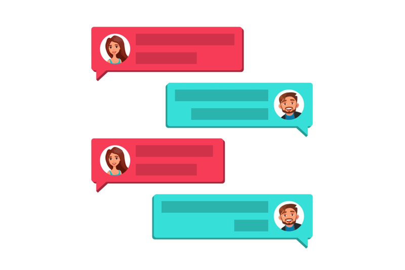 chatting-vector-communication-screen-dialog-symbol-bubble-speeches-messages-isolated-flat-cartoon-illustration