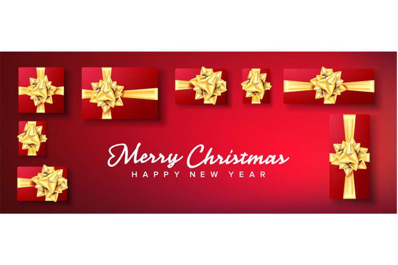 christmas-banner-vector-gifts-box-with-gold-bow-illustration