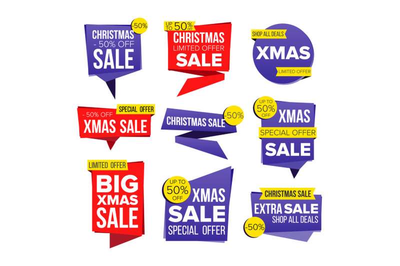 christmas-sale-banner-set-vector-discount-tag-special-xmas-offer-banners-december-good-deal-promotion-winter-discount-and-promotion-half-price-holidays-stickers-isolated-illustration