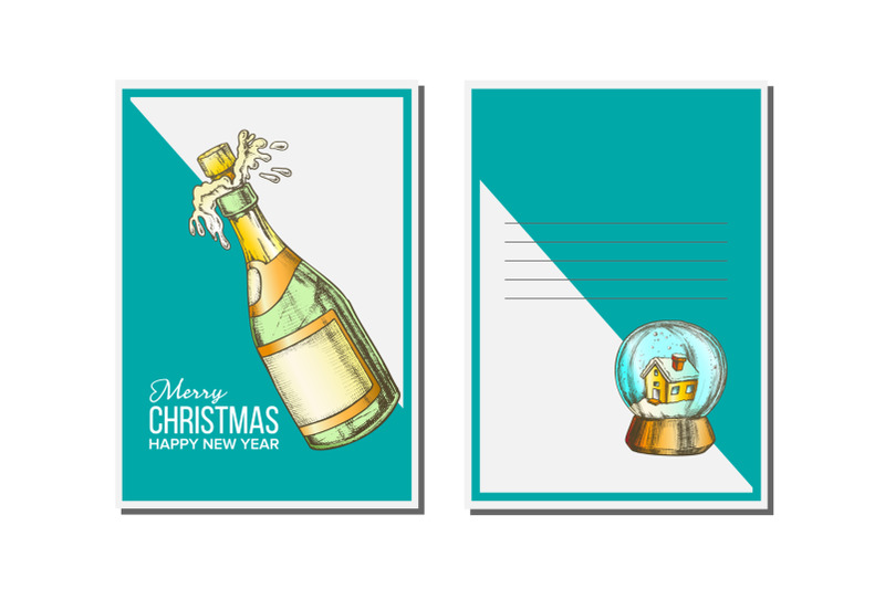 christmas-greeting-card-vector-champagne-bottle-seasons-winter-wishes-holiday-concept-hand-drawn-vintage-style-illustration