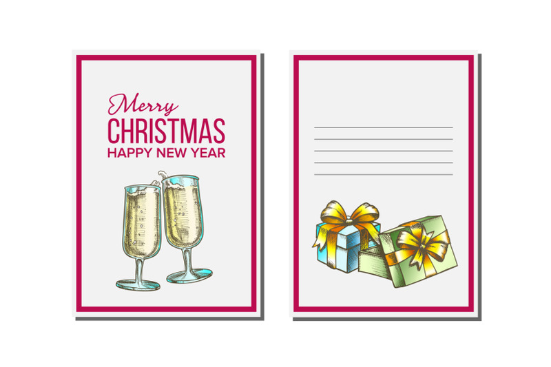 christmas-greeting-card-vector-champagne-bottle-seasons-winter-wishes-holiday-concept-hand-drawn-illustration