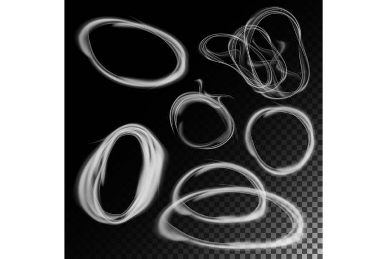 realistic-cigarette-smoke-waves-vector-clouds-set-in-circle-form-transparent-background