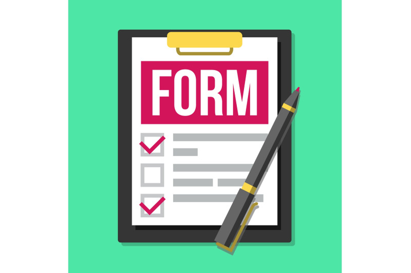 claim-form-vector-medical-office-paperwork-clipboard-checklist-complete-tasks-pen-to-do-list-flat-illustration